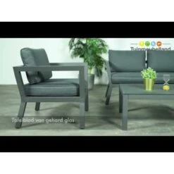 Garden Impressions San Luis Loungeset 4-delig - Donker Grijs -VIDAXL Verkoop 1000054042 0103