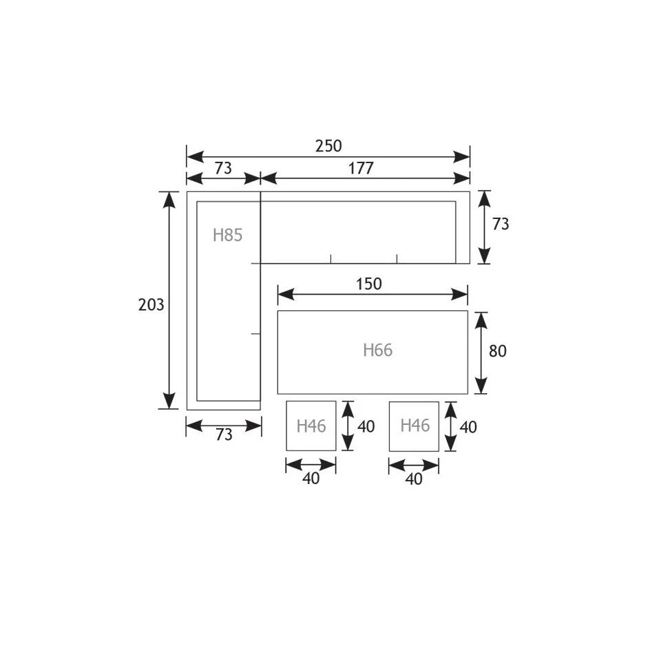 Westminster Lounge Dining Set Links - Organic Grey 3 Westminster Lounge Dining Set Links - Organic Grey - Afbeelding 3