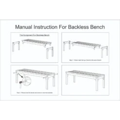 Giga Meubel Tuinbankje Teakhout - Naturel - 60cm - Bankje Madison -VIDAXL Verkoop 1000054652 0102