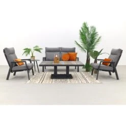 VDG Azoren/Jersey Stoel-bank Loungeset 4-delig Verstelbaar - Antraciet 7 VDG Azoren/Jersey Stoel-bank Loungeset 4-delig Verstelbaar - Antraciet -VIDAXL Verkoop 1000054732 0103