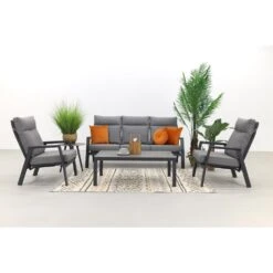 VDG Azoren/Atlanta Stoel- 3-zitsbank Loungeset Verstelbaar - Antraciet -VIDAXL Verkoop 1000054734 0102