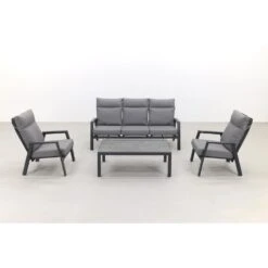 VDG Azoren/Atlanta Stoel- 3-zitsbank Loungeset Verstelbaar - Antraciet -VIDAXL Verkoop 1000054734 0103