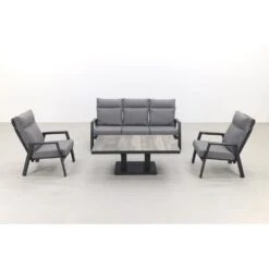 VDG Azoren/Jersey Stoel- 3-zitsbank Loungeset Verstelbaar - Antraciet -VIDAXL Verkoop 1000054952 0101