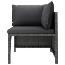 VidaXL 5-delige Loungeset Met Kussens Poly Rattan Grijs 6 VidaXL 5-delige Loungeset Met Kussens Poly Rattan Grijs -VIDAXL Verkoop 1000056390 0103