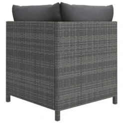 VidaXL 5-delige Loungeset Met Kussens Poly Rattan Grijs 7 VidaXL 5-delige Loungeset Met Kussens Poly Rattan Grijs -VIDAXL Verkoop 1000056390 0105