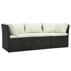 VidaXL 4-delige Loungeset Met Kussens Poly Rattan Bruin -VIDAXL Verkoop 1000056806 0103