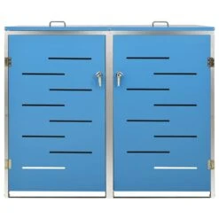 VidaXL Containerberging Dubbel 138x77,5x115,5 Cm Roestvrij Staal -VIDAXL Verkoop 1000060836 0104