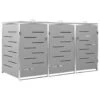 VidaXL Containerberging Driedubbel 207x77,5x115 Cm Roestvrij Staal