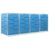 VidaXL Containerberging Vierdubbel 276,5x77,5x115,5 Cm Roestvrij Staal
