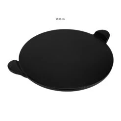 Krumble Pizzasteen Met Handvatten - Keramiek - 33 Cm - Zwart -VIDAXL Verkoop 1000071623 0103