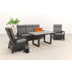 VDG Darwin Stoel-bank Loungeset Verstelbaar - Antraciet -VIDAXL Verkoop 1000073152 0101