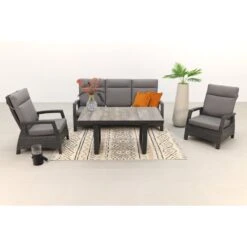 VDG Darwin Stoel-bank Loungeset Verstelbaar - Antraciet -VIDAXL Verkoop 1000073152 0102