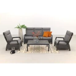 VDG Darwin/Atlanta Stoel-bank Loungeset Verstelbaar - Antraciet -VIDAXL Verkoop 1000073156 0102