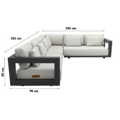 4 Seasons Metropolitan Loungeset 6-delig - Rechts - Lago Rond -VIDAXL Verkoop 1000073162 0102