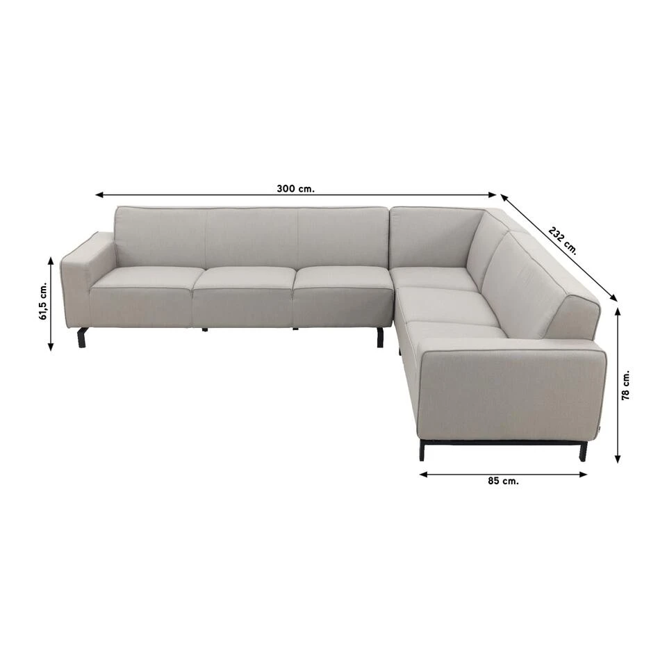VDG Boavista/Royalty Sunbrella Loungeset - Grey - 5-delig - Rechts 2 VDG Boavista/Royalty Sunbrella Loungeset - Grey - 5-delig - Rechts - Afbeelding 2