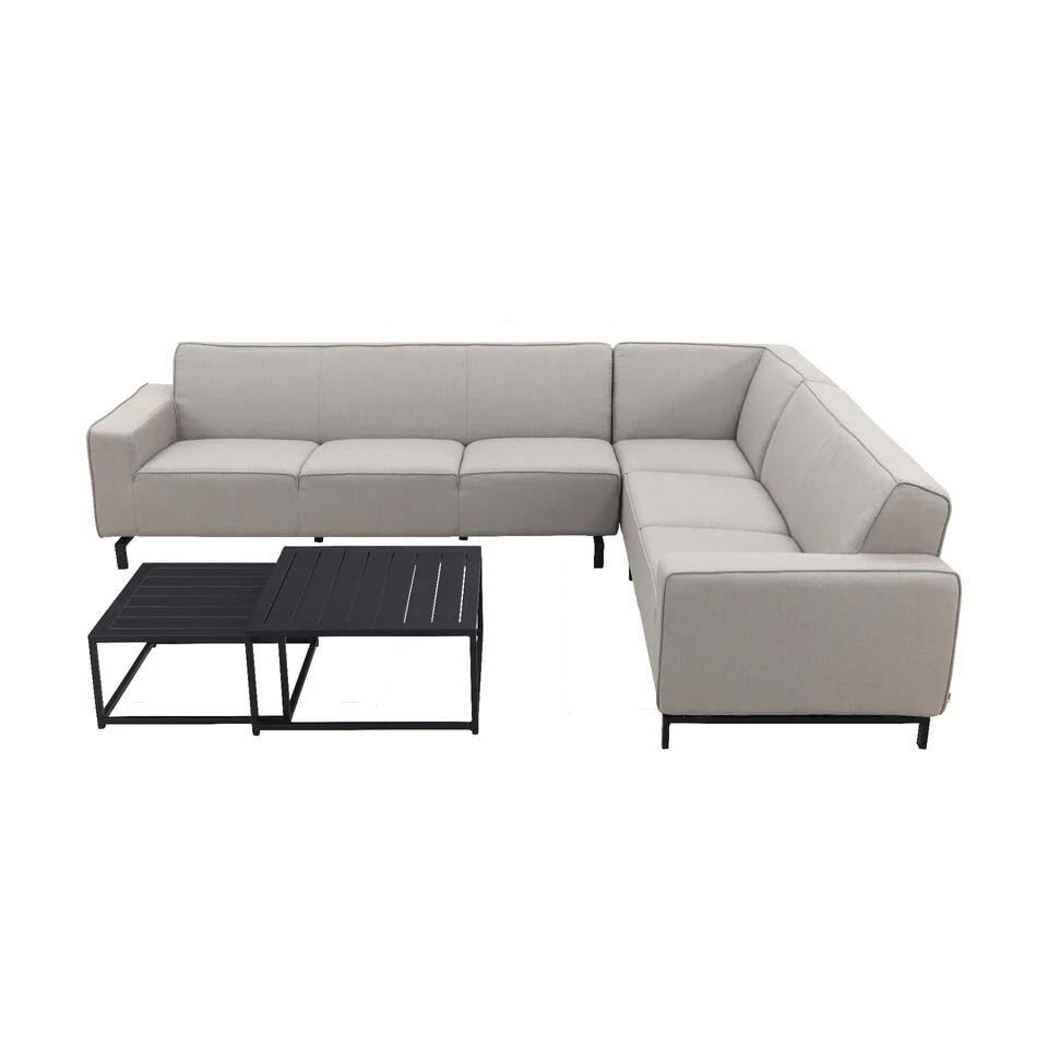 VDG Boavista/Royalty Sunbrella Loungeset - Grey - 5-delig - Rechts 1 VDG Boavista/Royalty Sunbrella Loungeset - Grey - 5-delig - Rechts