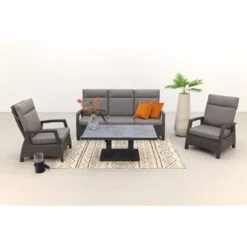 VDG Darwin/Rockford Stoel-bank Loungeset Verstelbaar - Antraciet -VIDAXL Verkoop 1000073180 0102