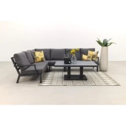 Rockford Aluminium Loungeset Antraciet 5-delig - Verstelbare Tafel -VIDAXL Verkoop 1000073181 0101