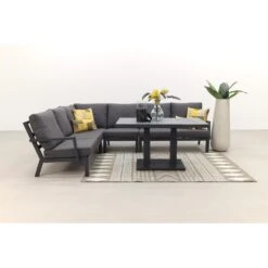 Rockford Aluminium Loungeset Antraciet 5-delig - Verstelbare Tafel -VIDAXL Verkoop 1000073181 0103