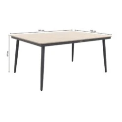 Garden Impressions Margriet Lounge Dining Set Met Stoel - Black - 7 Delig -VIDAXL Verkoop 1000073560 0104