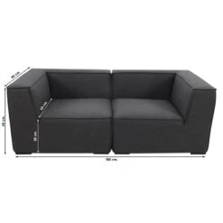 Liberty Sunbrella Loungeset - Sooty - 2-delig -VIDAXL Verkoop 1000073563 0103