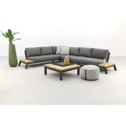 4 Seasons Empire Platform Loungeset 5-delig Met Capitol Tafel 90 X 90 Cm -VIDAXL Verkoop 1000073663 0102