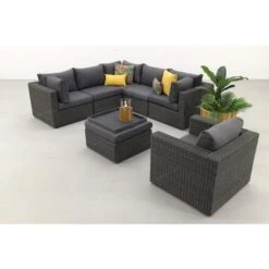 Suns Loungeset Garda Inclusief Fauteuil - Antraciet -VIDAXL Verkoop 1000074426 0102
