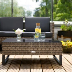 Tectake - Wicker Loungeset - Ostuni Natuurkleur -VIDAXL Verkoop 1000077855 0102
