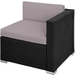 Tectake - Loungeset Milaan - Wicker - Zwart -VIDAXL Verkoop 1000077858 0103