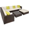 Tectake - Loungeset Marbella- Wicker Tuinset- Bruin Mix