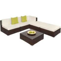 Tectake - Loungeset Parijs - Bruin -VIDAXL Verkoop 1000077872 0102