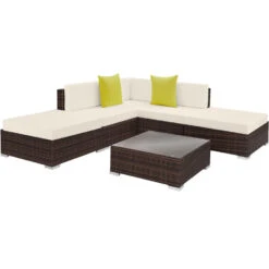 Tectake - Loungeset Parijs - Bruin