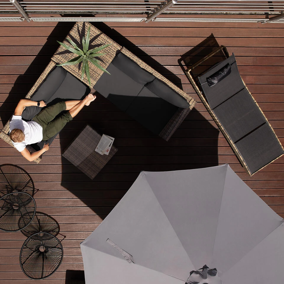 Tectake - Wicker Zitgroep Loungeset Siena - Natuurkleur 2 Tectake - Wicker Zitgroep Loungeset Siena - Natuurkleur - Afbeelding 2