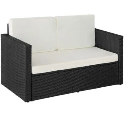Tectake - Wicker Loungesofa Corfu - Zwart -VIDAXL Verkoop 1000077884 0103