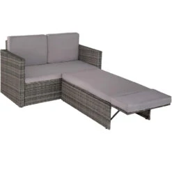 Tectake - Loungesofa Corfu-wicker Tuinset- Grijs 6 Tectake - Loungesofa Corfu-wicker Tuinset- Grijs -VIDAXL Verkoop 1000077892 0102
