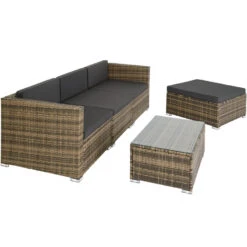 Tectake - Loungeset Florenz - Wicker - Naturel 7 Tectake - Loungeset Florenz - Wicker - Naturel -VIDAXL Verkoop 1000077899 0103