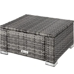 Tectake - Wicker Zitkruk -grijs- 53 X 53 X 26 Cm -VIDAXL Verkoop 1000083108 0102