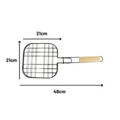 Orange85 Bbq Grillrooster Hamburger Grill Non Stick 48x21x1cm Staal -VIDAXL Verkoop 1000085819 0110
