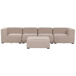Beliani Loungeset AREZZO - Beige Polyester