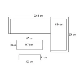 Garden Impressions Ashton Lounge Dining Set Rechts - Zwart Rotan -VIDAXL Verkoop 1000086999 0103