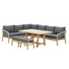 Garden Impressions Alora Lounge Dining Set 5-delig L-donker Grijs