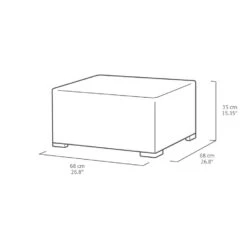 Allibert California ChaiseLongue Loungeset - 3-4 Personen - Grijs -VIDAXL Verkoop 1000087073 0103