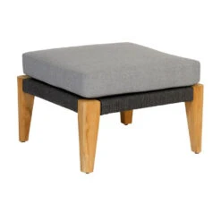 Exotan Hocker Buiten San Remo - Teak - Grijs - 31x63x63