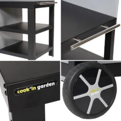 Cook'in Garden Trolleys NOVA - Zwart - Staal 6 Cook'in Garden Trolleys NOVA - Zwart - Staal -VIDAXL Verkoop 1000092246 0103