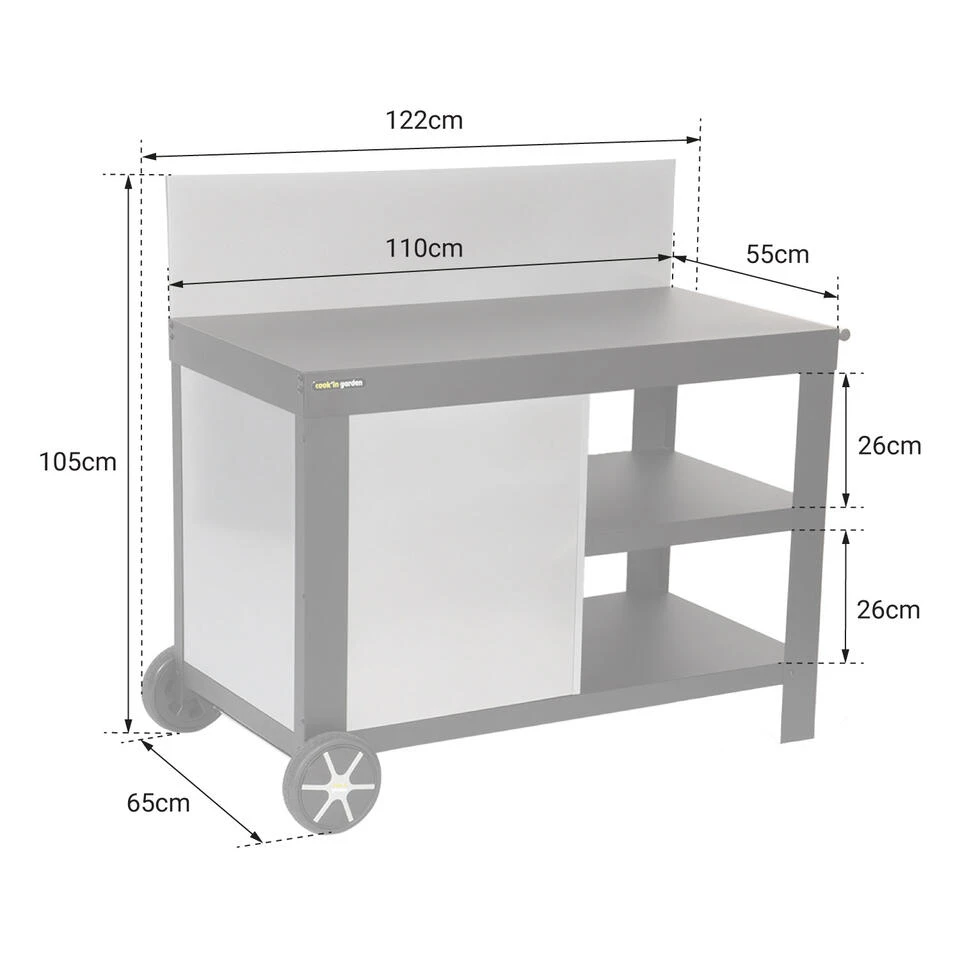 Cook'in Garden Trolleys NOVA - Zwart - Staal 4 Cook'in Garden Trolleys NOVA - Zwart - Staal - Afbeelding 4
