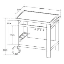 Cook'in Garden Trolleys MÉDIA M - Grijs - Staal -VIDAXL Verkoop 1000092249 0103