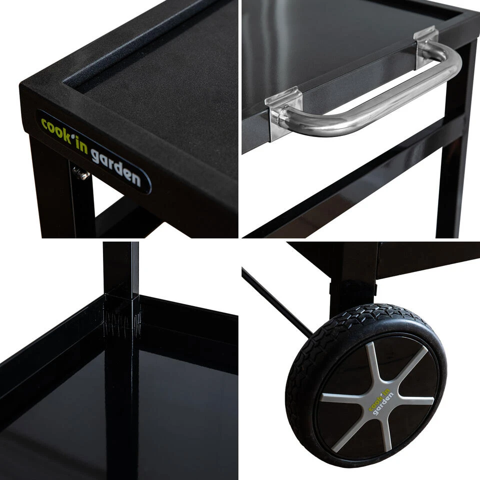 Cook'in Garden Trolleys COBAN - Zwart - Staal 2 Cook'in Garden Trolleys COBAN - Zwart - Staal - Afbeelding 2
