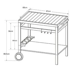 Happy Garden Trolleys AVEIRO - Zwart - Staal 7 Happy Garden Trolleys AVEIRO - Zwart - Staal -VIDAXL Verkoop 1000092300 0104