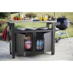 Keter Unity XL BBQ Tafel - 134x52x90cm - 207L - Grafiet 6 Keter Unity XL BBQ Tafel - 134x52x90cm - 207L - Grafiet -VIDAXL Verkoop 1000093361 0102