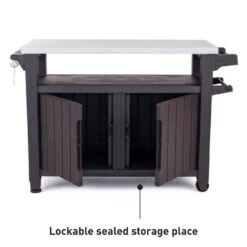 Keter Unity XL BBQ Tafel - 134x52x90cm - 207L - Grafiet 7 Keter Unity XL BBQ Tafel - 134x52x90cm - 207L - Grafiet -VIDAXL Verkoop 1000093361 0103